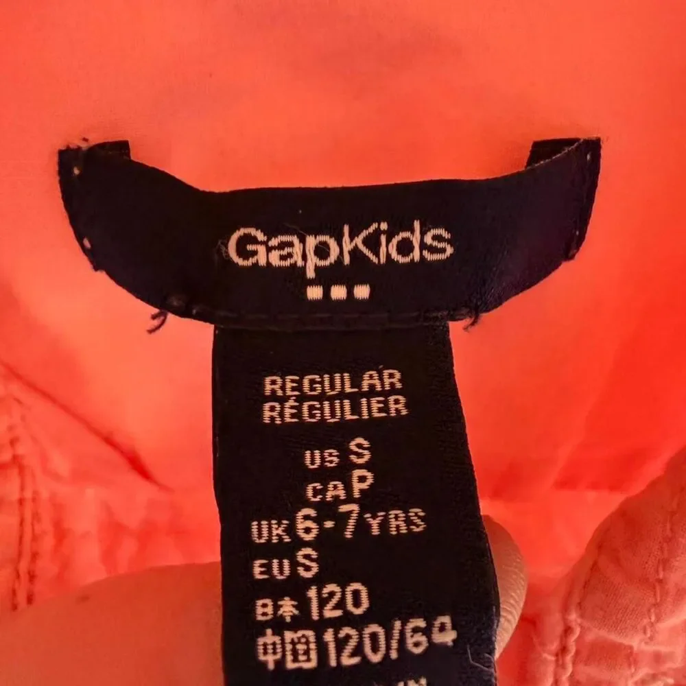 Gap Kids peach/salmon button up shirt Size S